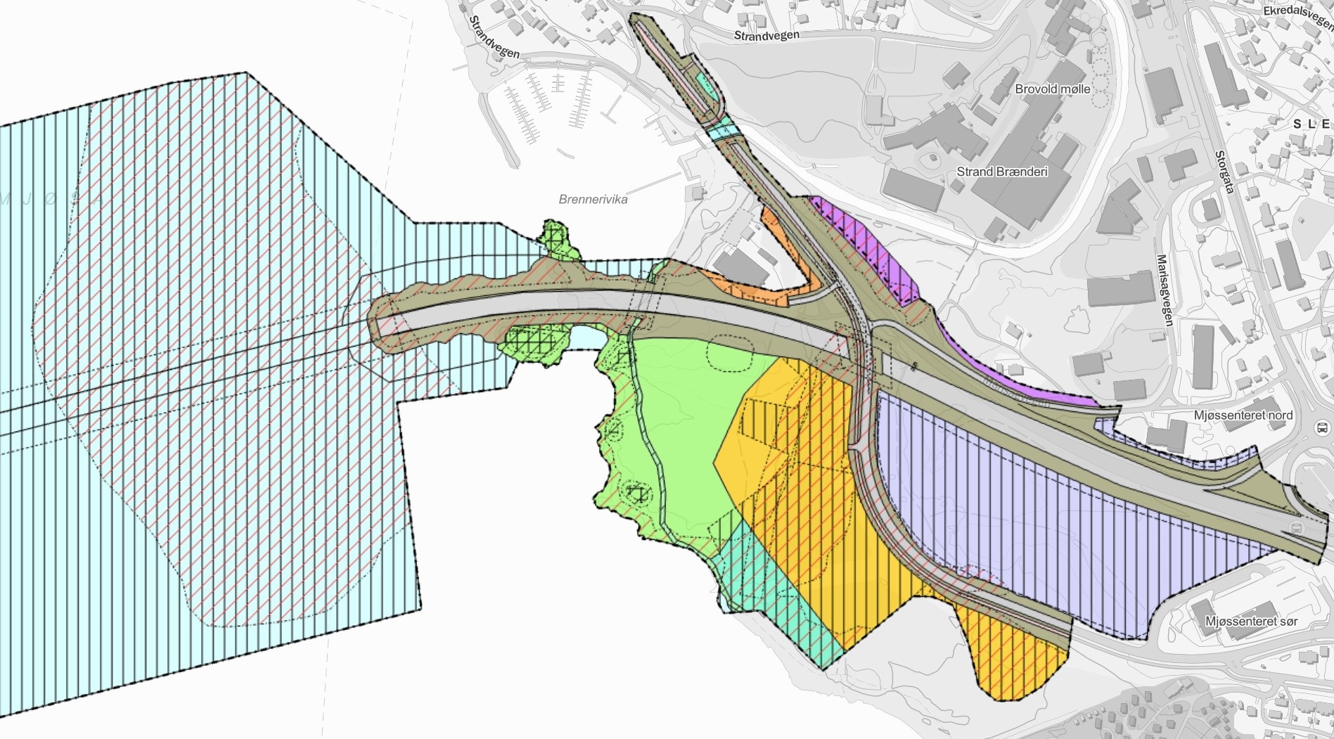 2D kart med arealplan